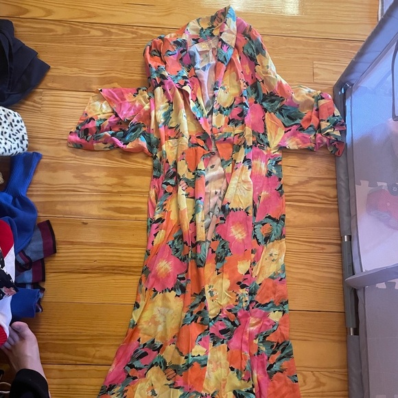 Jens Pirates Booty Floral Kimono Sleeve Maxi Dress - Picture 4 of 5